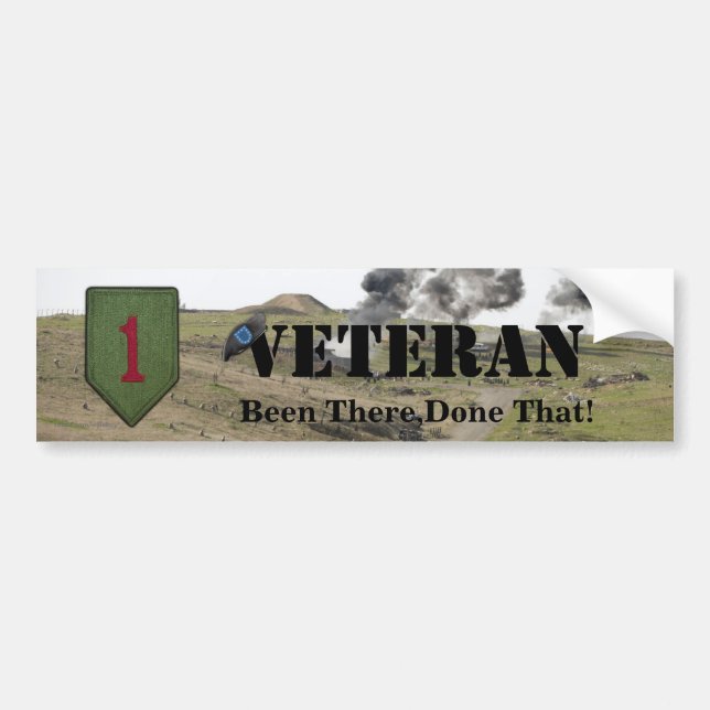 1st infantry division patch bumper sticker (Front)