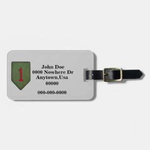 1st Infantry Division Patch Luggage Tag
