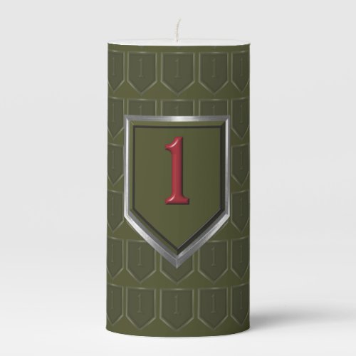 1st Infantry Division  Pillar Candle