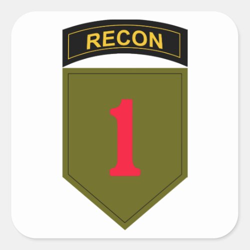 1st Infantry Division Recon Square Sticker