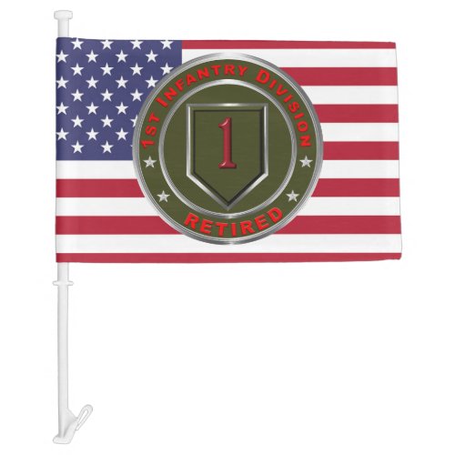 1st Infantry Division Retired Car Flag