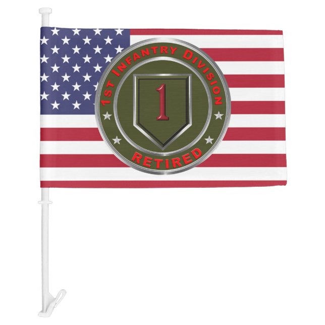 1st Infantry Division Retired Car Flag (Front)