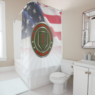 1st Infantry Division  Shower Curtain