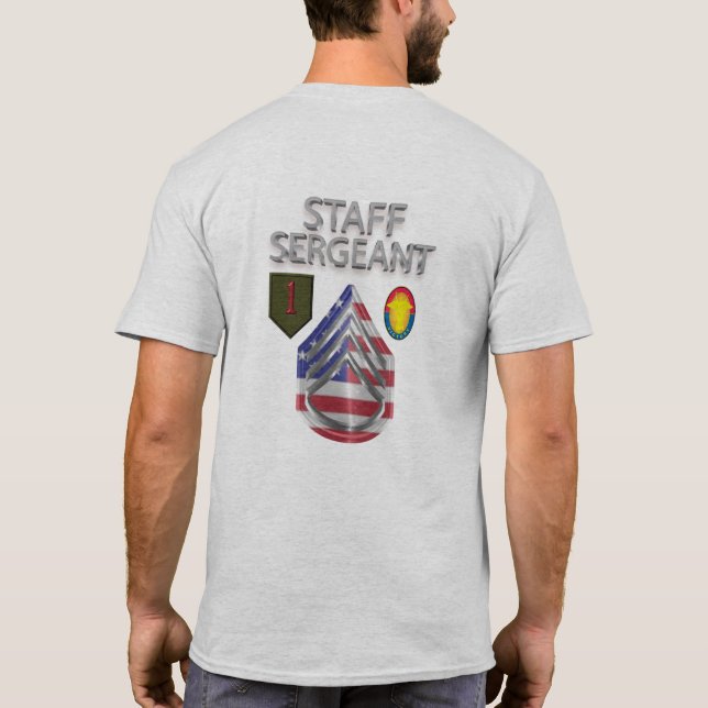 1st Infantry Division Staff Sergeant T-Shirt (Back)
