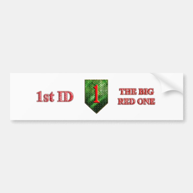 1st Infantry Division The Big Red One Bumper Sticker (Front)
