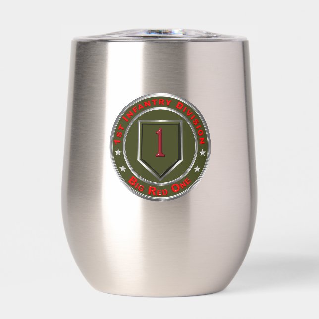 1st Infantry Division Thermal Wine Tumbler (Front)