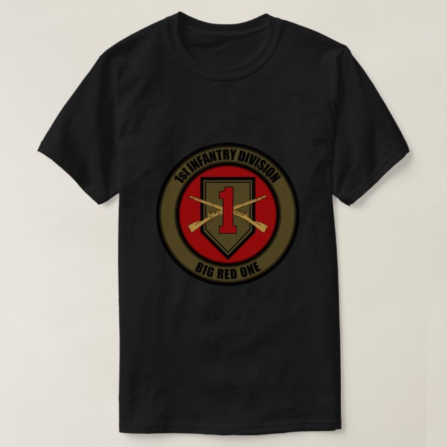 1st Infantry Division Veteran Big Red One Veterans T-Shirt (Design Front)