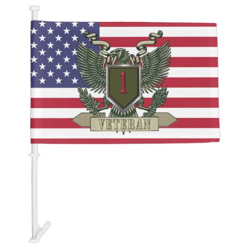 1st Infantry Division Veteran Car Flag
