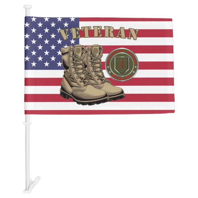 1st Infantry Division Veteran Car Flag (Front)