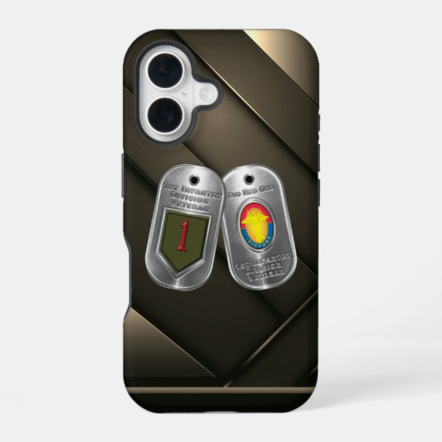 1st Infantry Division Veteran Iphone Case (Back)