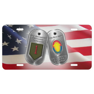 1st Infantry Division Veteran License Plate