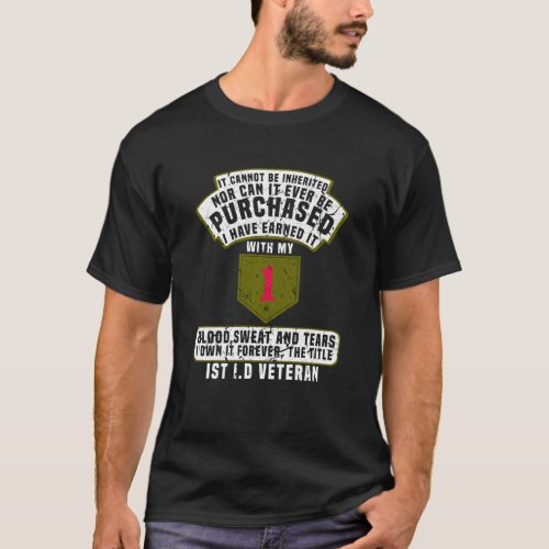 1st Infantry Division Veteran War Soldier The Big  T_Shirt