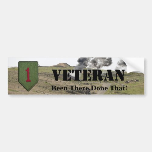 1st infantry division veterans bumper sticker