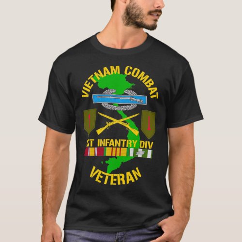 1st Infantry Division Vietnam Combat Veteran  T_Shirt