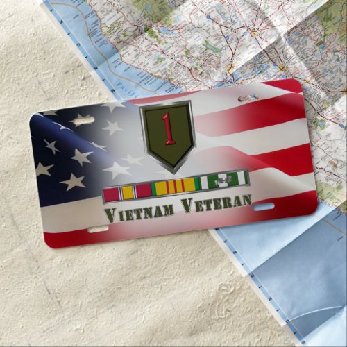 1st Infantry Division Vietnam Veteran  License Plate