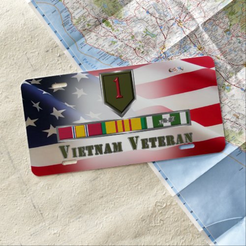 1st Infantry Division Vietnam Veteran License Plate