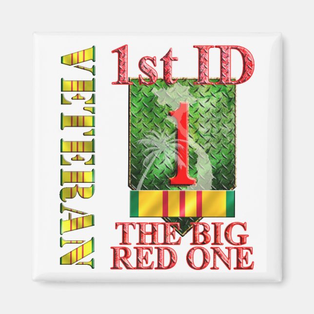 1st Infantry Division Vietnam Veteran Magnet (Front)