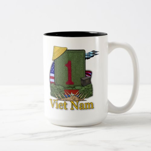 1st infantry division vietnam veterans vets patch Two_Tone coffee mug