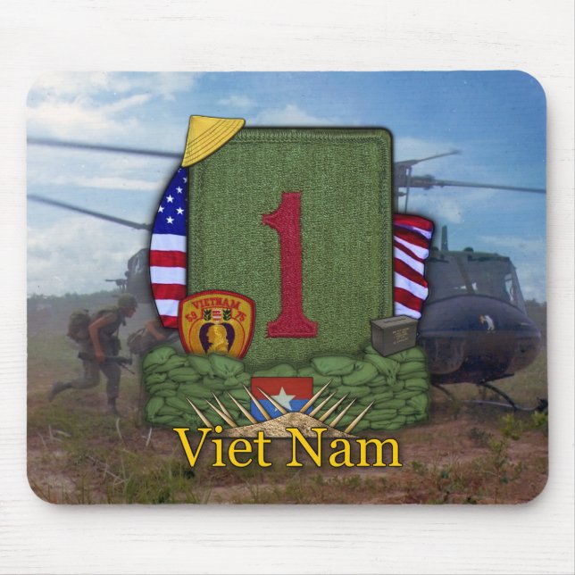 1st infantry division vietnam vets Mousepad (Front)