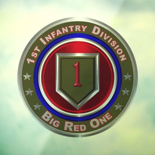 1st Infantry Division  Window Cling