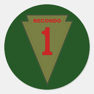 1st Infantry Recondo Classic Round Sticker