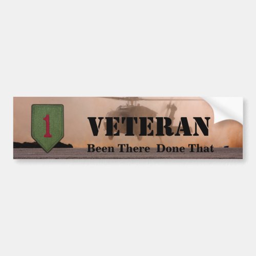 1st infantry veterans vets patch bumper sticker