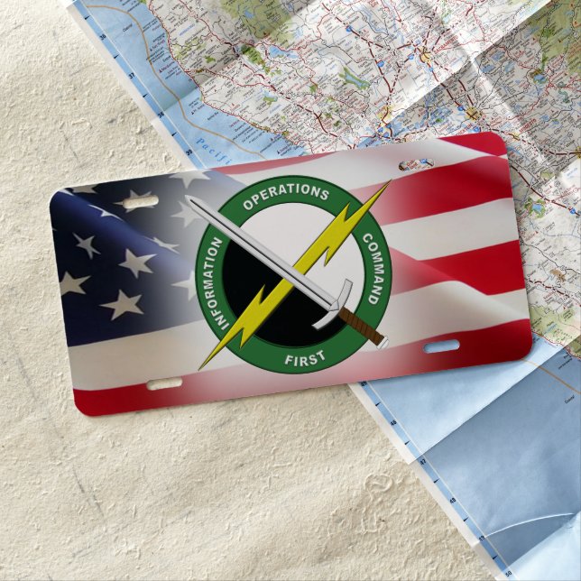 1st Information Command License Plate (In Situ)