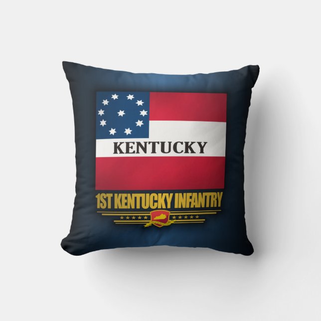 1st Kentucky Infantry Throw Pillow (Front)