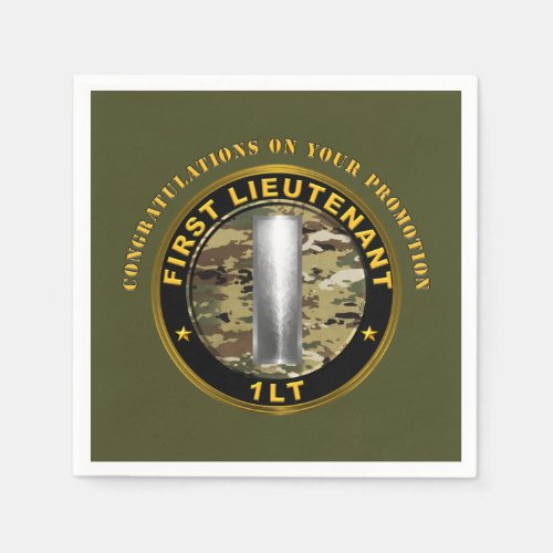 1st  Lieutenant 1LT Promotion   Napkins