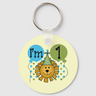 1st Lion Birthday Tshirts and Gifts Keychain