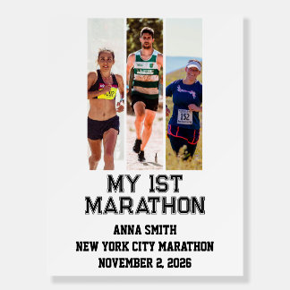 1st Marathon First Marathoner Runner Running Sport Foam Board