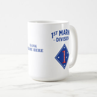 1st Marine Division Badge (Customizable) Coffee Mug