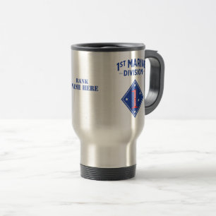1st Marine Division Patch (Customizable) Travel Mug