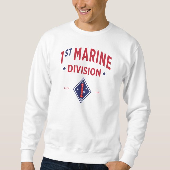 1st Marine Division - United States Military Sweatshirt (Front)