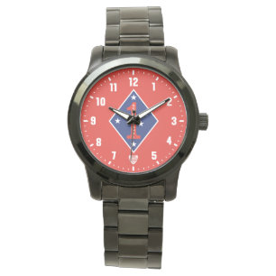 1st Marine Division Veteran RD Stainless Steel Watch
