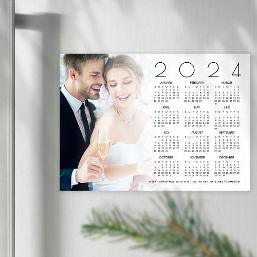 1st Married 2024 Calendar Photo Christmas