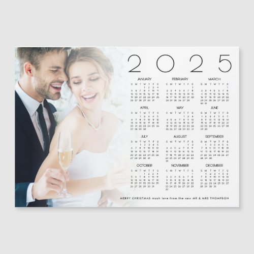 1st Married 2025 Calendar Photo Christmas