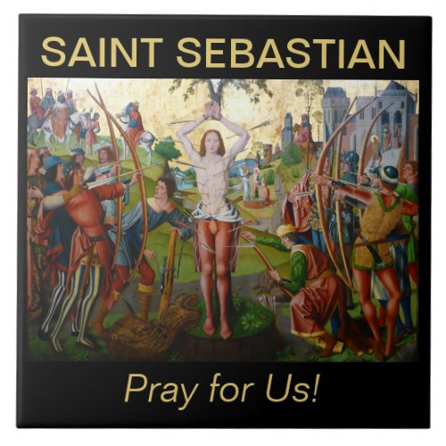1st Martyrdom of St Sebastian M 013 Ceramic Tile