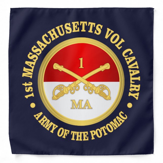 1st Massachusetts Volunteer Cavalry Bandana (Front)