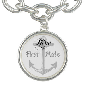 1st Mate Nautical Sweetheart Photo Charm Bracklet Bracelet