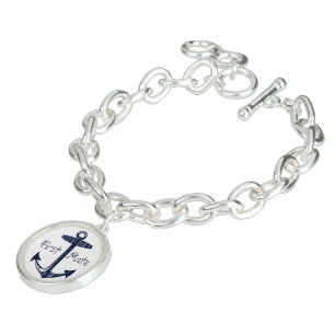 1st Mate Nautical Sweetheart Photo Charm Bracklet Bracelet