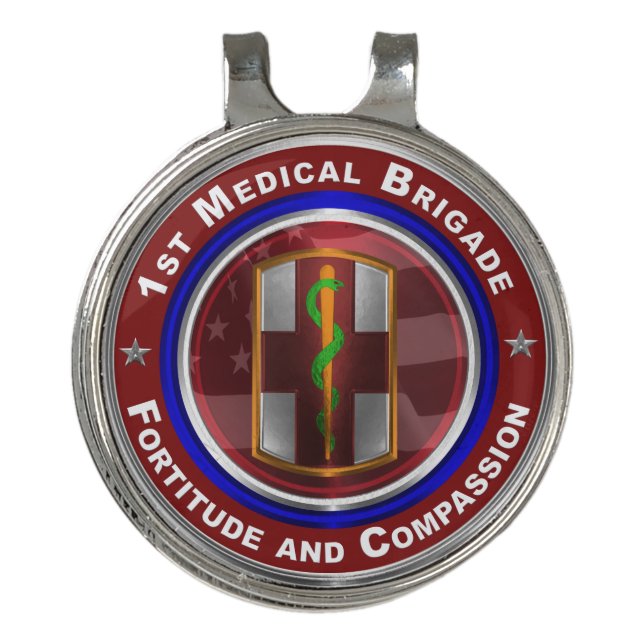 1st Medical Brigade  Golf Hat Clip (Front)