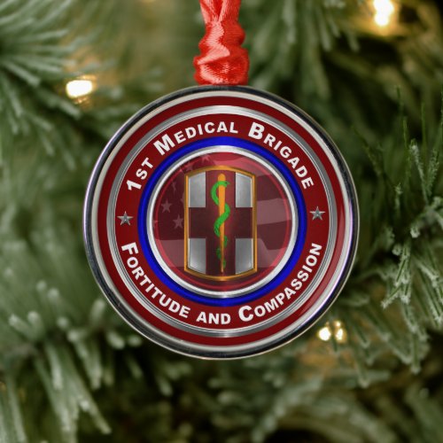1st Medical Brigade Keepsake Christmas Metal Ornament