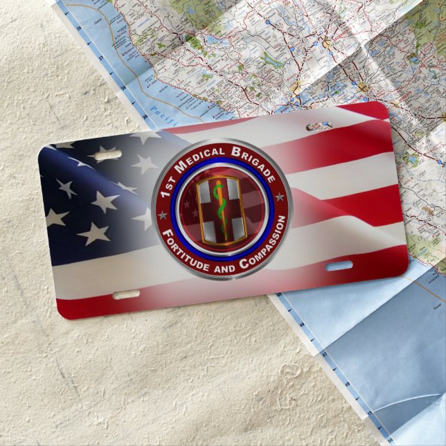 1st Medical Brigade License Plate (In Situ)