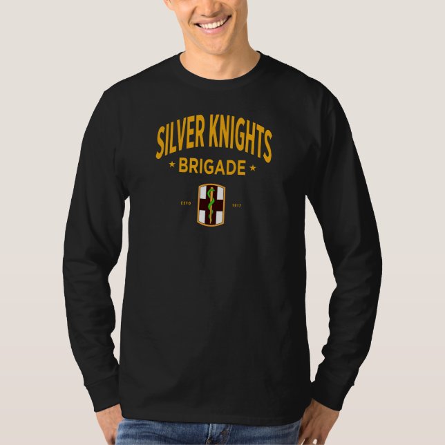 1st Medical Brigade - Silver Knights Long T-Shirt (Front)