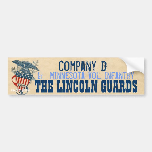 1st Minnesota Vol. Infantry Company D Bumper Sticker (Front)