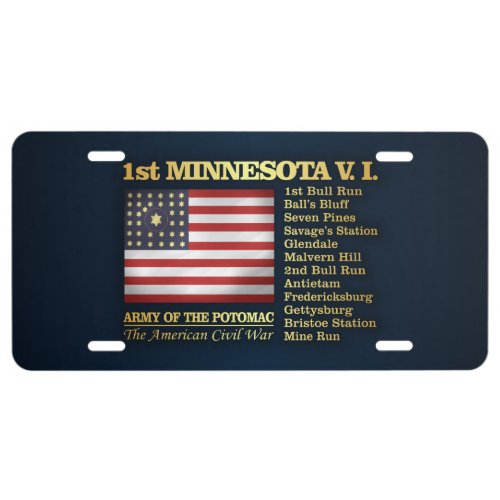 1st Minnesota Volunteer Infantry BH License Plate