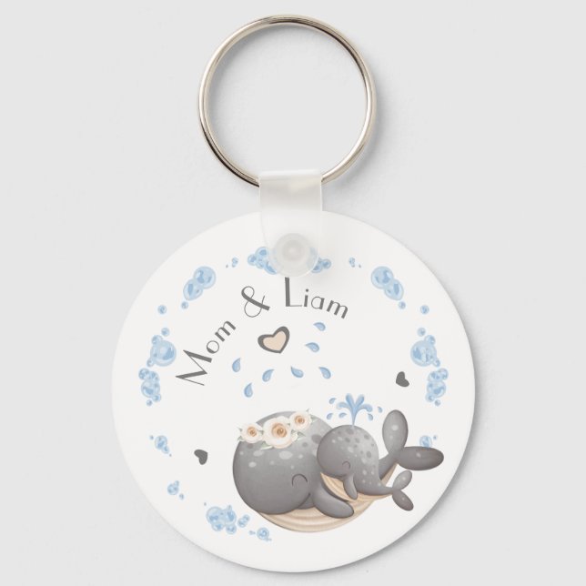 1st Mother's Day, name, first mother's day Keychain (Front)