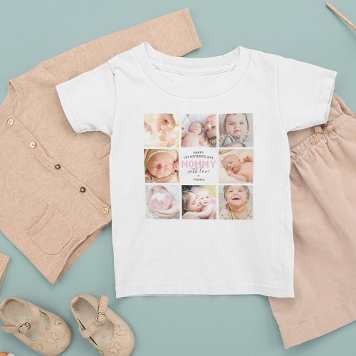 1st Mothers Day Photo Collage Baby T_Shirt