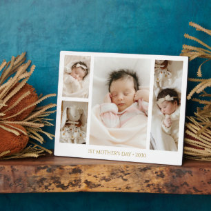 1st Mother's Day Photo collage Keepsake Plaque